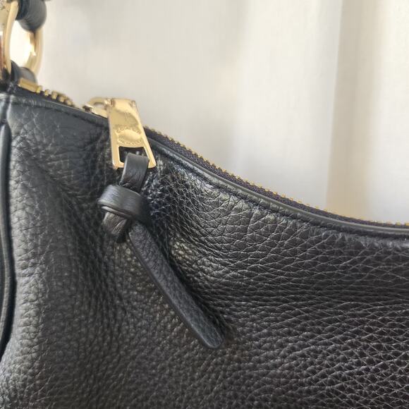 Coach Ellie Refined Pebble Leather File Shoulder Bag/Crossbody Black / Gold - Picture 4 of 12